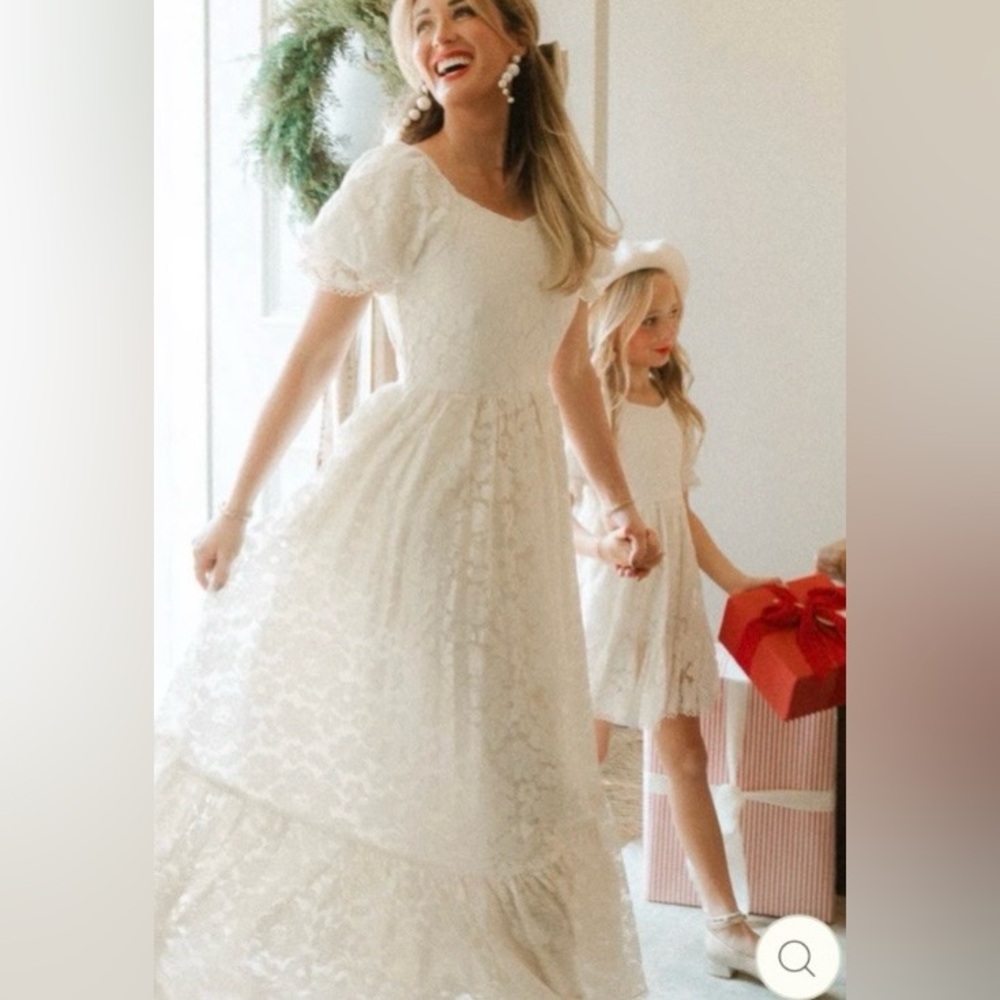 Ivy City Co Ivory Lace Maxi Dress